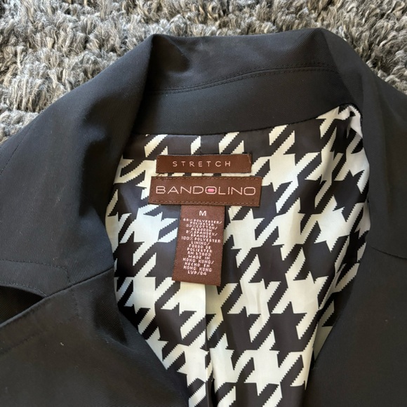 BANDOLINO Black Trench Coat Jacket with Zippers - Picture 2 of 2